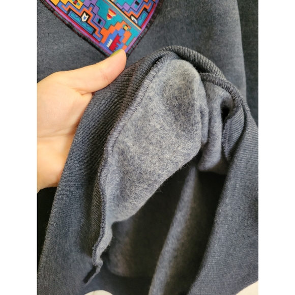 VNT unisex sweater with western/native American style patchwork. Size XL - Picture 6 of 10